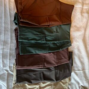 Set of Four Athletic Shorts in Earth Tones